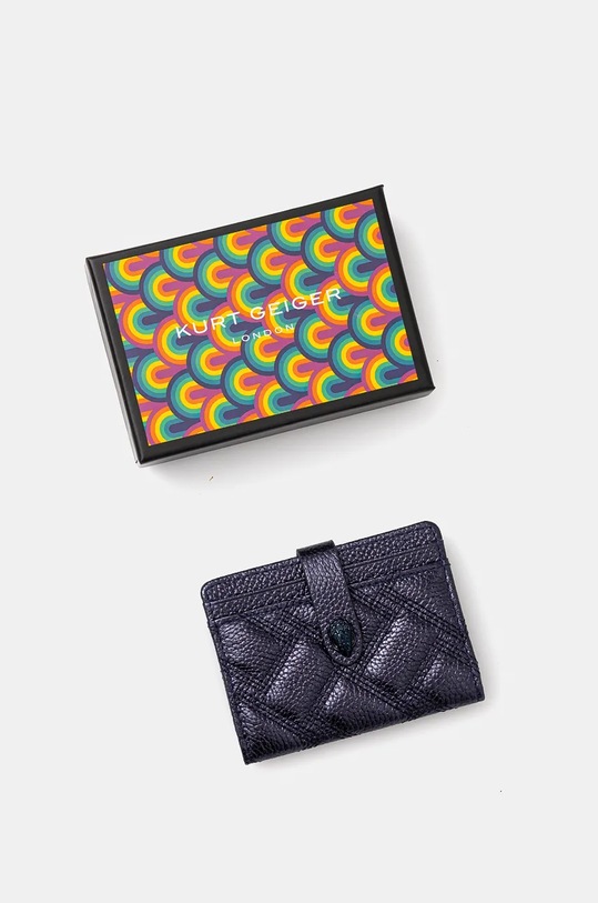 Accesorii Kurt Geiger London carcasa din piele SMALL LEATHER GOODS 587981109 bleumarin