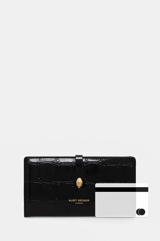 Kurt Geiger London portfel skórzany SMALL LEATHER GOODS 2712000149 czarny