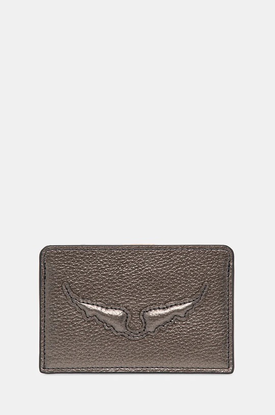 ZADIG&VOLTAIRE carcasa din piele husă de card argintiu LWSG01267