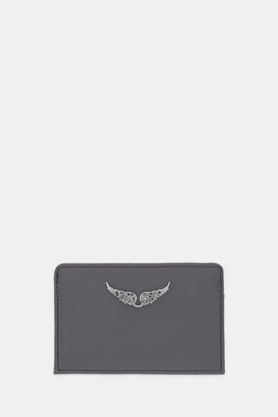 ZADIG&VOLTAIRE etui na karty skórzane szary LWSG00001