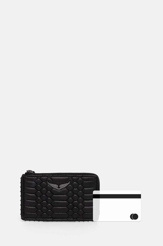 Akcesoria ZADIG&VOLTAIRE portfel skórzany LWSG00060 czarny
