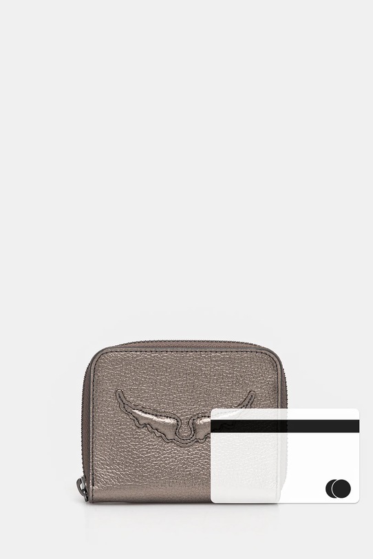 ZADIG&VOLTAIRE portofel de piele argintiu LWSG01268