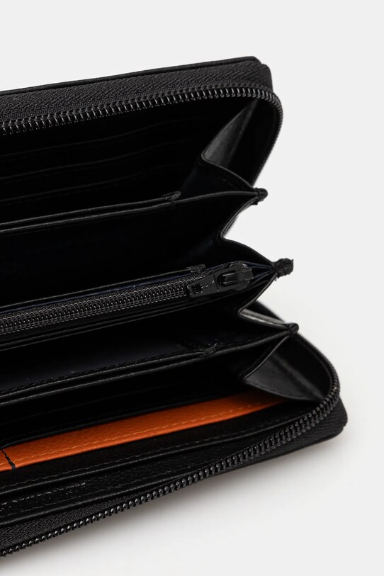 Akcesoria Aeronautica Militare portfel skórzany IN AM157 czarny