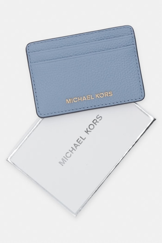 MICHAEL Michael Kors etui na karty skórzane niebieski 32F7GF6D0L