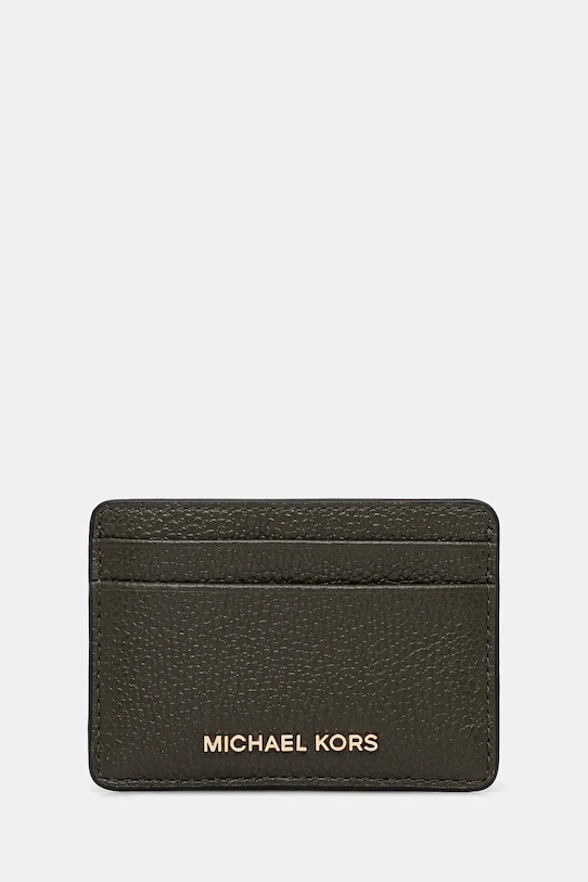 MICHAEL Michael Kors portacarte in pelle custodia per carte verde 32F7GF6D0L