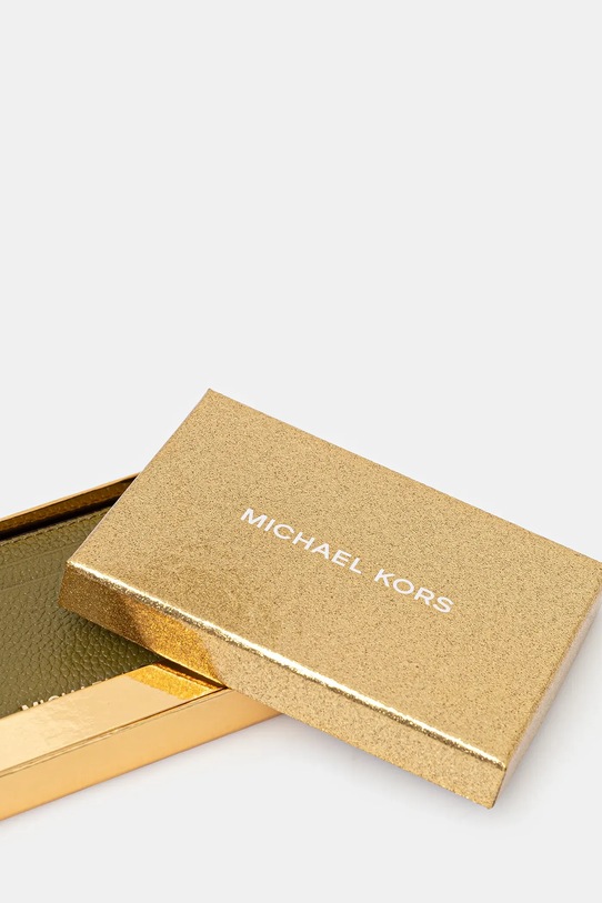 Δερμάτινη θήκη για κάρτες MICHAEL Michael Kors πράσινο 32F7GF6D0L
