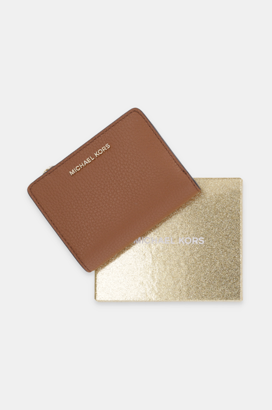 Δερμάτινο πορτοφόλι MICHAEL Michael Kors 32S4G8ED7L καφέ