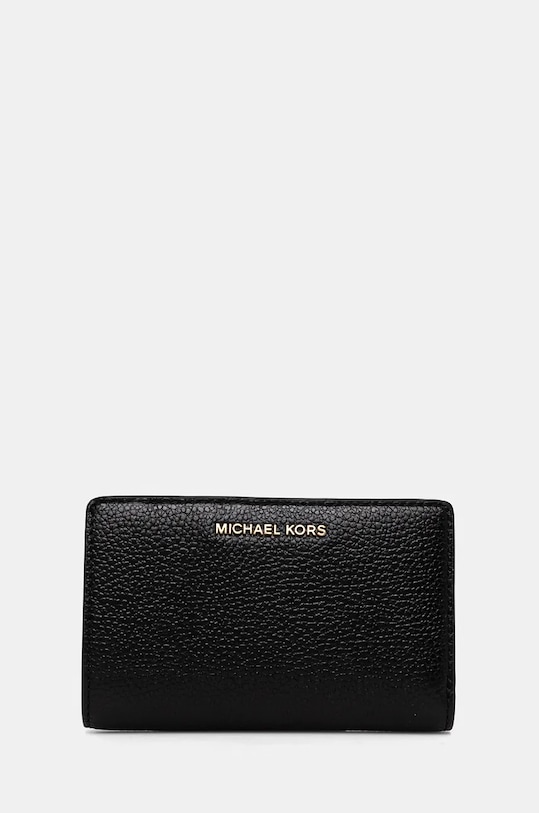 Кожен портфейл MICHAEL Michael Kors гладка кожа черен 32R4G8ED6L