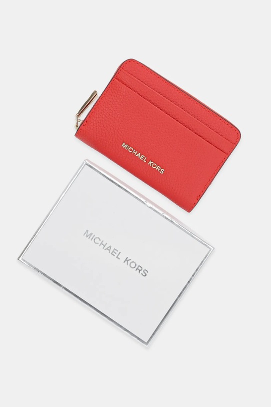 Kožená peněženka MICHAEL Michael Kors červená 32T4GJ6Z5L