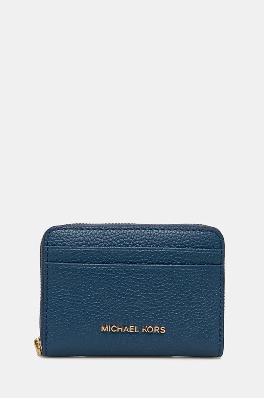 Kožená peněženka MICHAEL Michael Kors přírodní kůže modrá 32T4GJ6Z5L