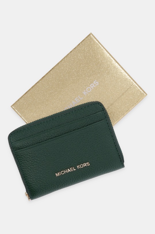 Δερμάτινο πορτοφόλι MICHAEL Michael Kors 32T4GJ6Z5L πράσινο