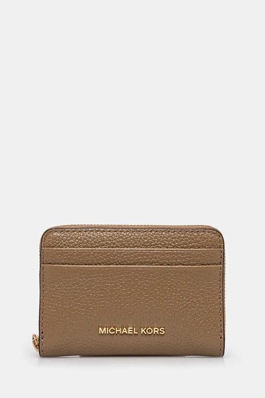 Kožená peněženka MICHAEL Michael Kors přírodní kůže hnědá 32T4GJ6Z5L