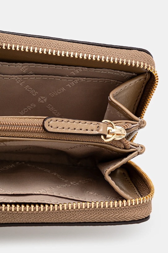 Kožená peněženka MICHAEL Michael Kors hnědá 32T4GJ6Z5L