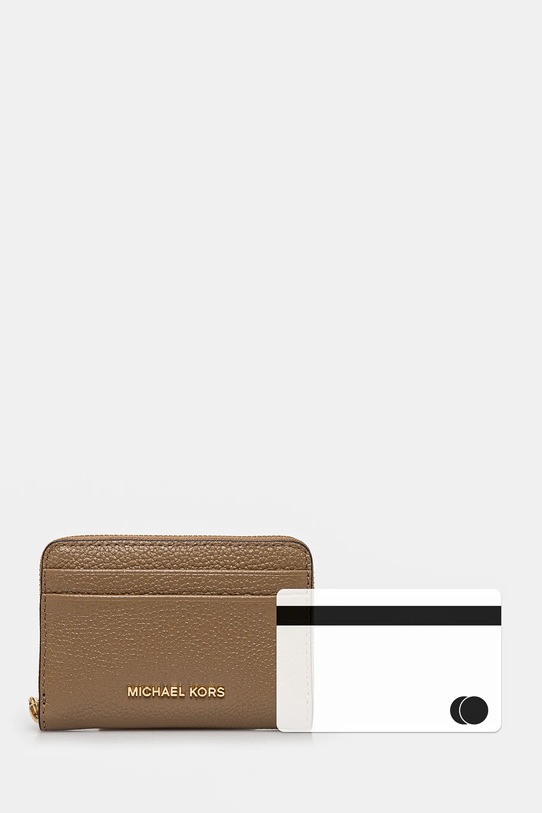 Kožená peněženka MICHAEL Michael Kors 32T4GJ6Z5L hnědá