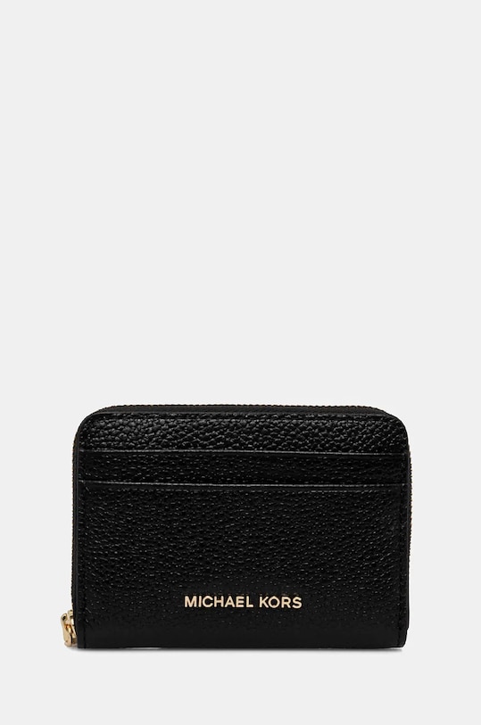 MICHAEL Michael Kors portfel skórzany drobny wzór czarny 32T4GJ6Z5L