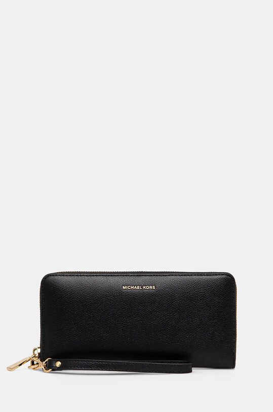 Kožená peňaženka MICHAEL Michael Kors usňová koža čierna 32F4GJ6T3L