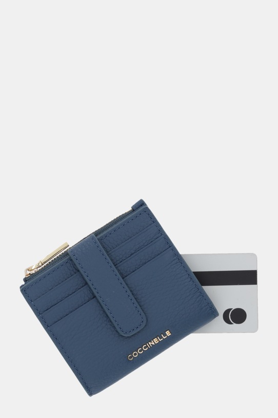 Coccinelle portfel skórzany niebieski E2.MW5.11.F7.01