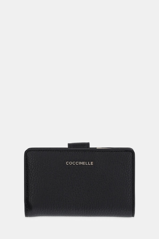 Шкіряний гаманець Coccinelle лицьова шкіра чорний E2.MW5.11.E7.01