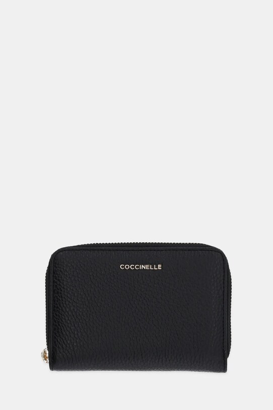 Кожен портфейл Coccinelle гладка кожа черен E2.MW5.11.C5.01