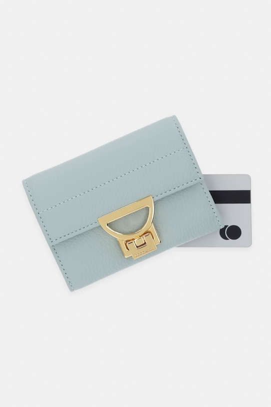 Kožená peněženka Coccinelle tyrkysová E2.MD5.11.F0.01