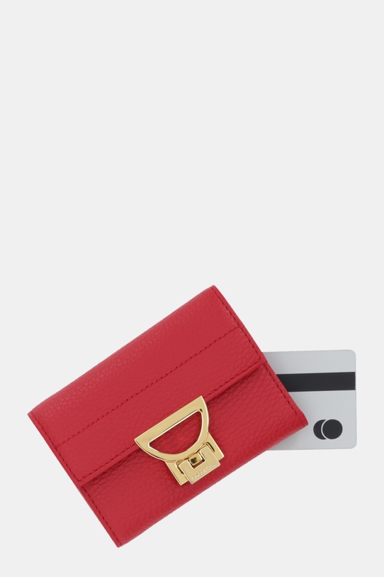 Akcesoria Coccinelle portfel skórzany E2.MD5.11.F0.01 czerwony