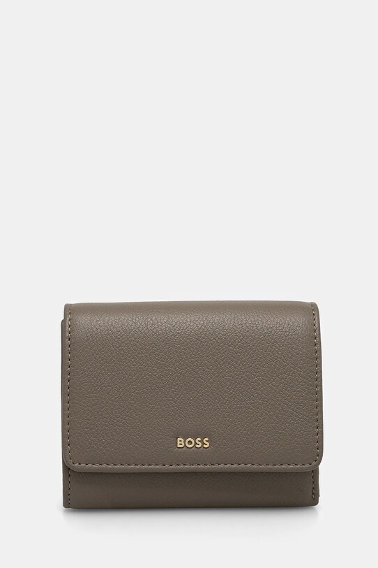 Кожаный кошелек BOSS кожа серый 50523685