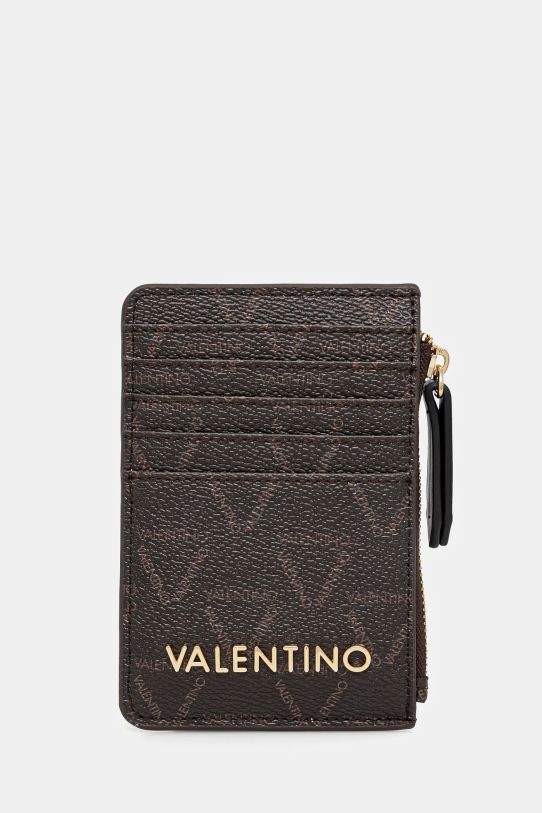 Valentino Bags etui na karty Planet friendly brązowy VPS8GT820