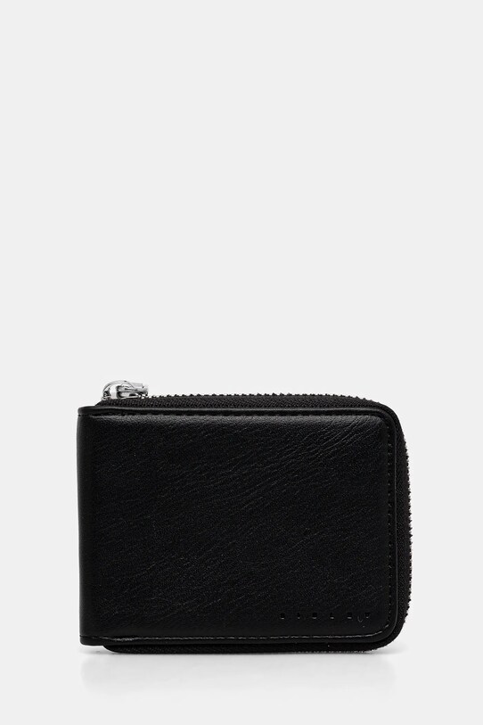 Sisley portfel imitacja skóry licowej czarny 6W75SY03D