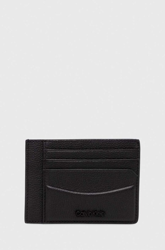 Calvin Klein portfel skórzany skóra licowa czarny K50K511931