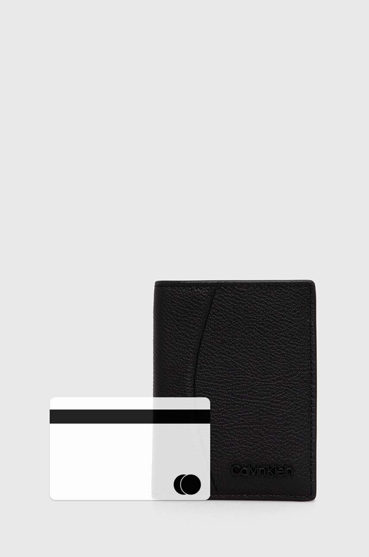 Кожен калъф за карти Calvin Klein K50K511936 черен