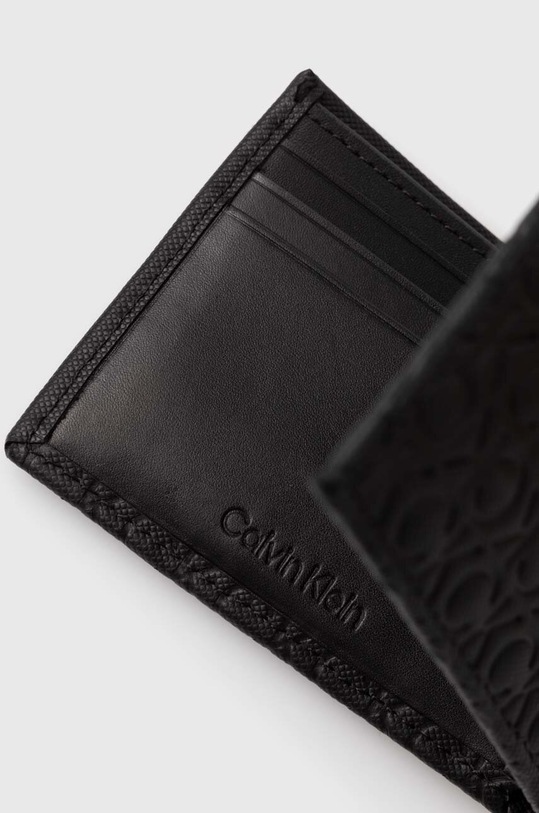 Akcesoria Calvin Klein portfel skórzany K50K511937 czarny