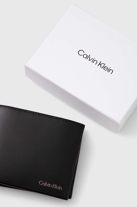 Δερμάτινο πορτοφόλι Calvin Klein μαύρο K50K512078