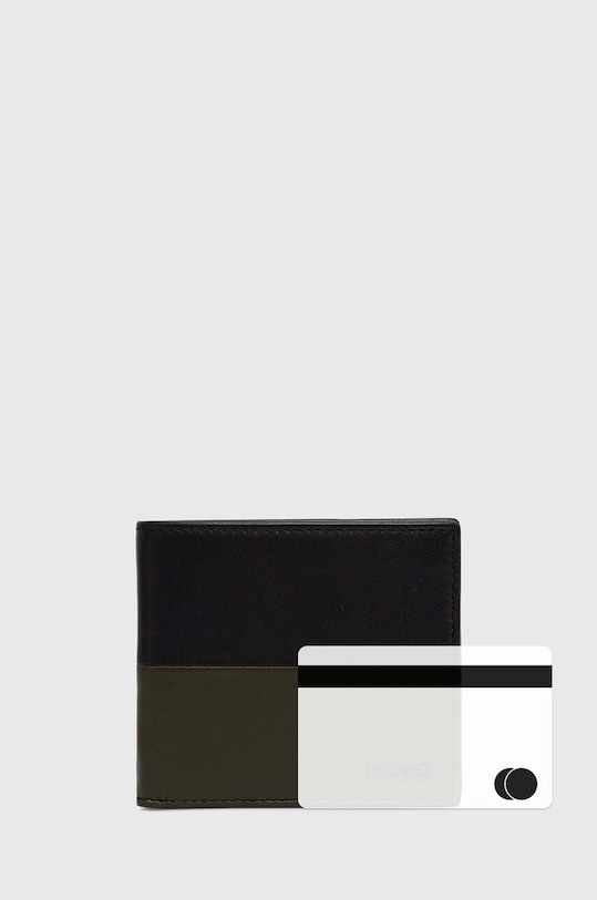 Kožená peněženka HUGO 50523695 černá
