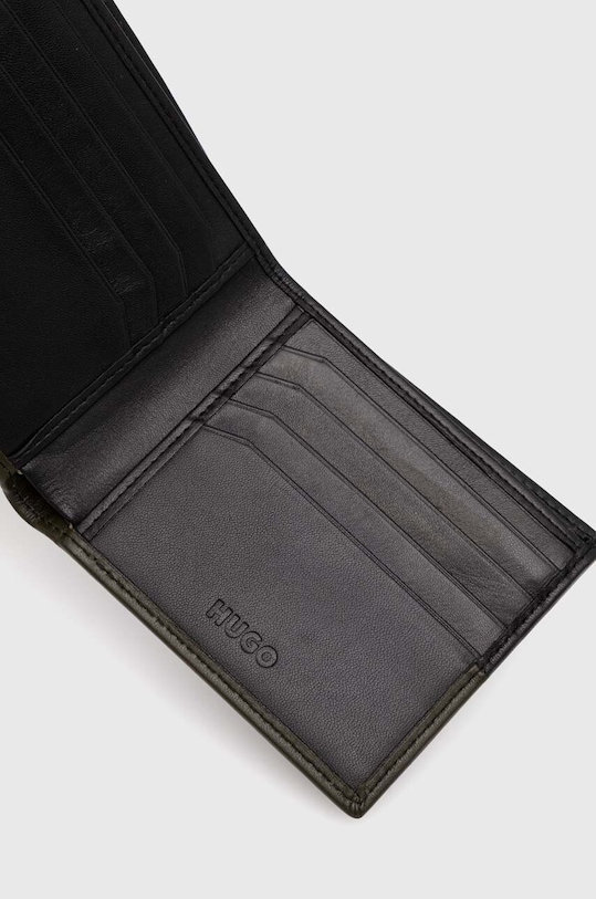 Kožená peněženka HUGO 50523695 černá AW24