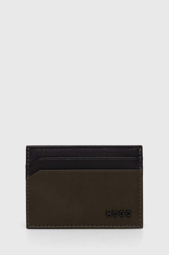 Kožené pouzdro na karty HUGO přírodní kůže černá 50523712