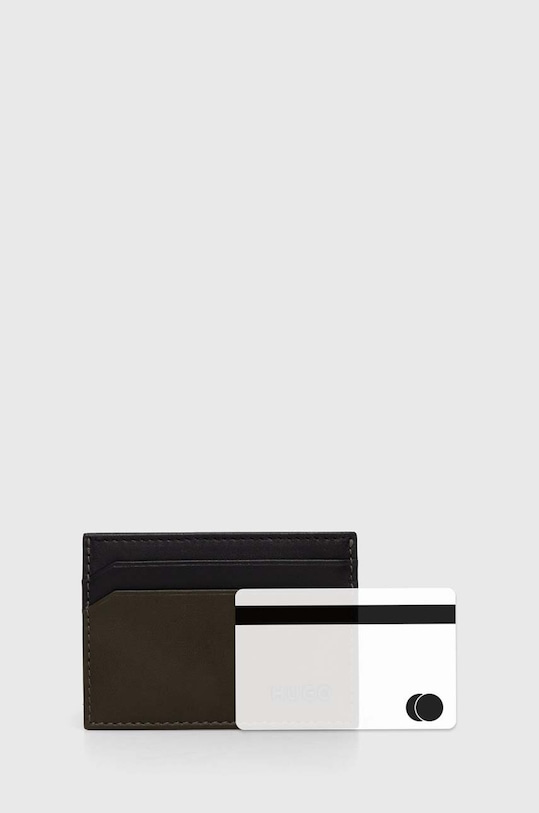 Kožené pouzdro na karty HUGO černá 50523712