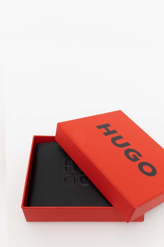 Kožená peňaženka HUGO čierna 50523715