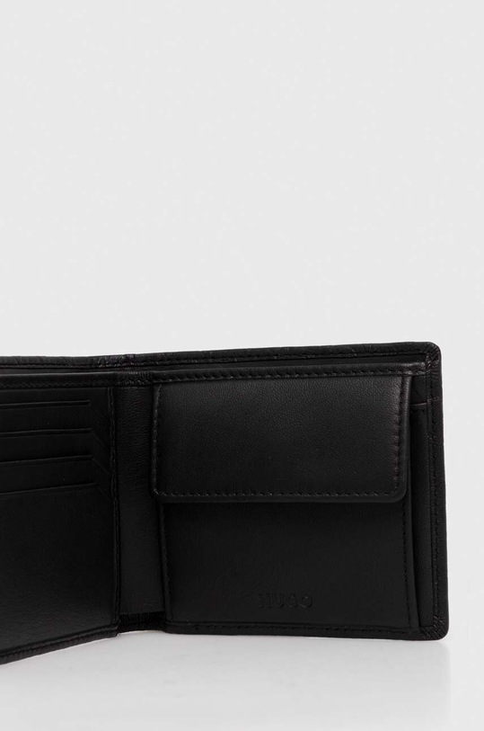 Kožená peněženka HUGO 50523718 černá AW24