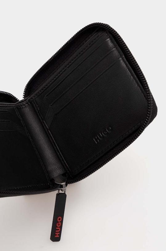 Doplňky Kožená peněženka HUGO 50523734 černá