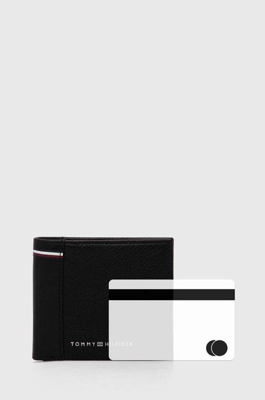 Tommy Hilfiger portofel de piele AM0AM12521 negru