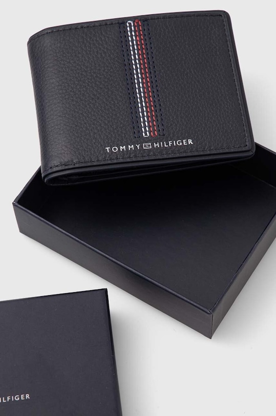 Tommy Hilfiger portofel de piele bleumarin AM0AM12528