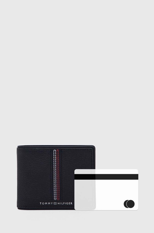 Tommy Hilfiger portofel de piele AM0AM12528 bleumarin