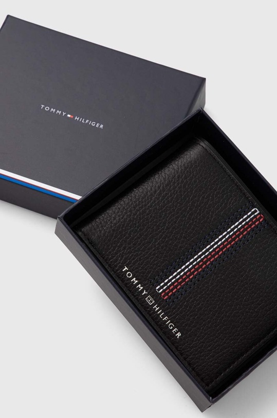 Tommy Hilfiger portfel skórzany czarny AM0AM12528