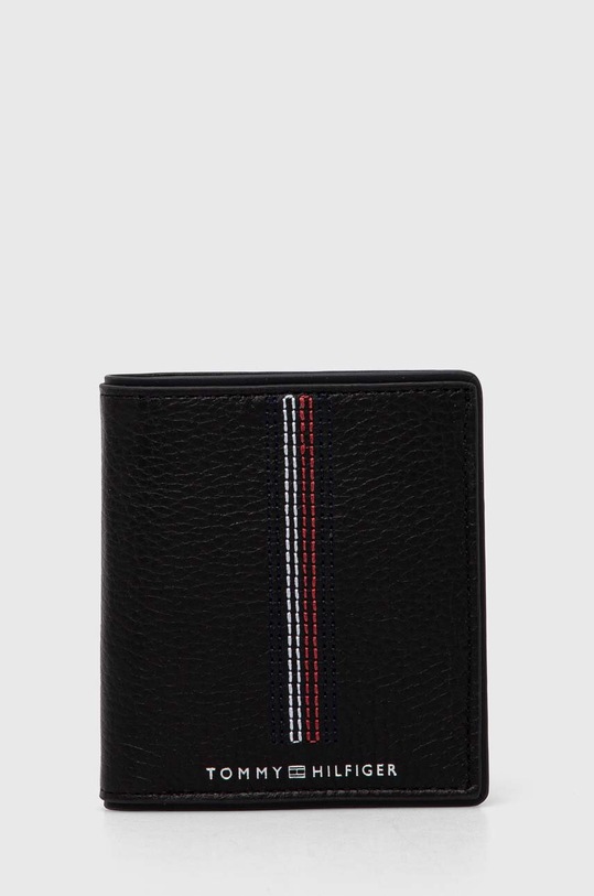 Kožni novčanik Tommy Hilfiger bez uzorka crna AM0AM12658