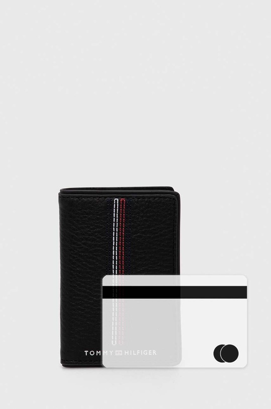 Kožená peněženka Tommy Hilfiger AM0AM12659 černá