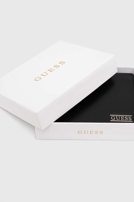 Guess portofel de piele NEW BSTN negru SMNEBR.LEA24