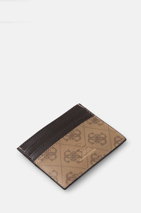 Kožené puzdro na karty Guess MITO SMVELE.LEA25 béžová AW25