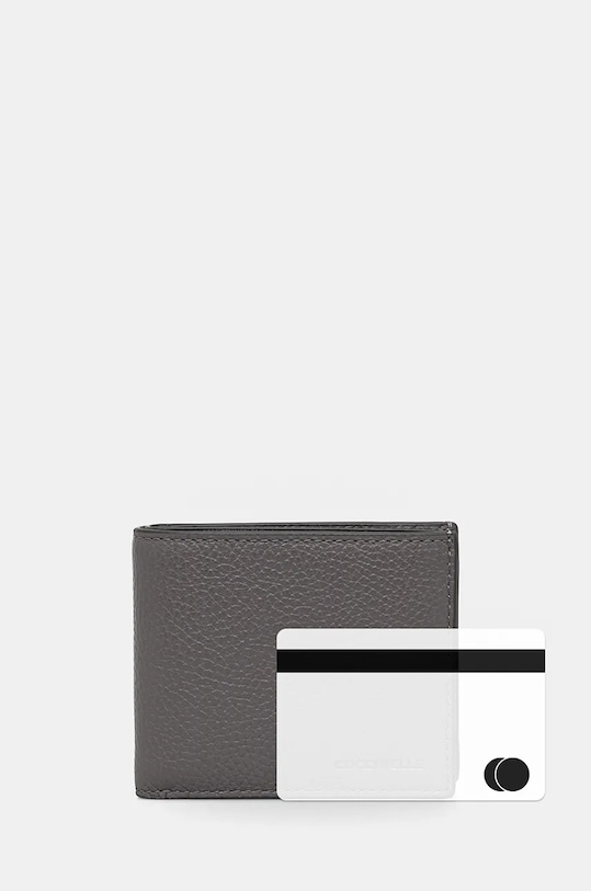 Usnjena denarnica Coccinelle MAN SOFT E2.MUK.81.04.01.S siva
