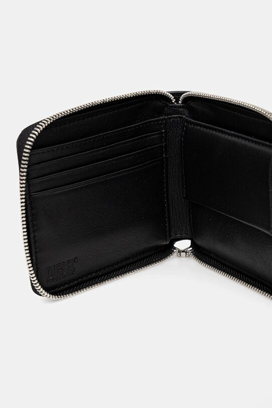 Аксессуары Кожаный кошелек Diesel DSL 3D- BI FOLD COIN ZIP XS X10007.PR818 чёрный