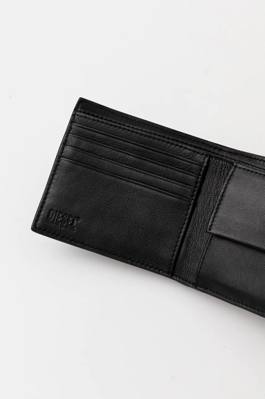 Akcesoria Diesel portfel skórzany DSL 3D BI FOLD COIN S X10008.PR818 czarny